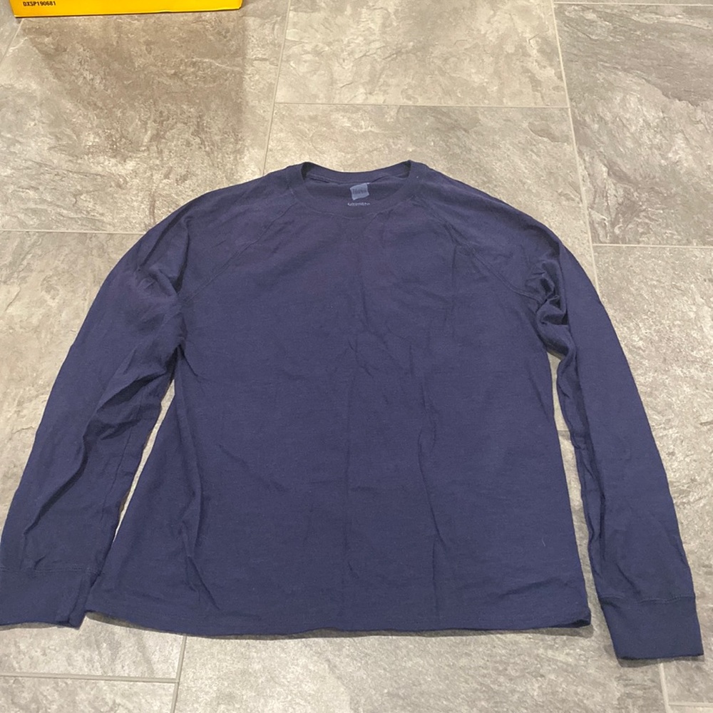 Hanes Ultimate Medium Blue Long Sleeve Shirt